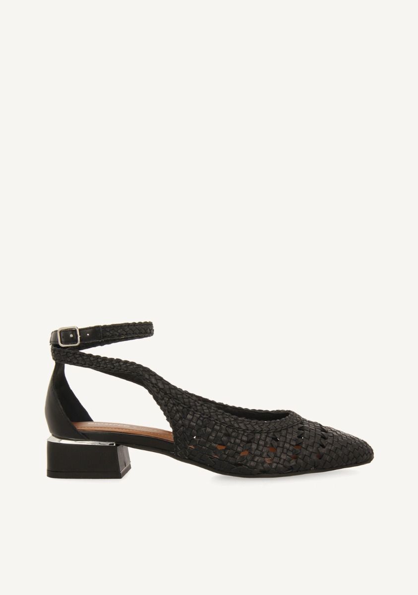 BAILARINAS TRENZADO PULSERA PIEL BARDEJOV - NEGRO