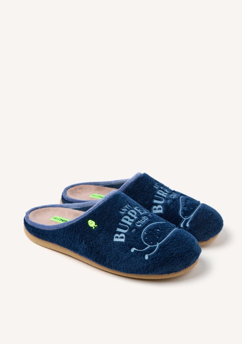 ZAPATILLAS DE CASA PELO FRASE TRIMONT - MARINO
