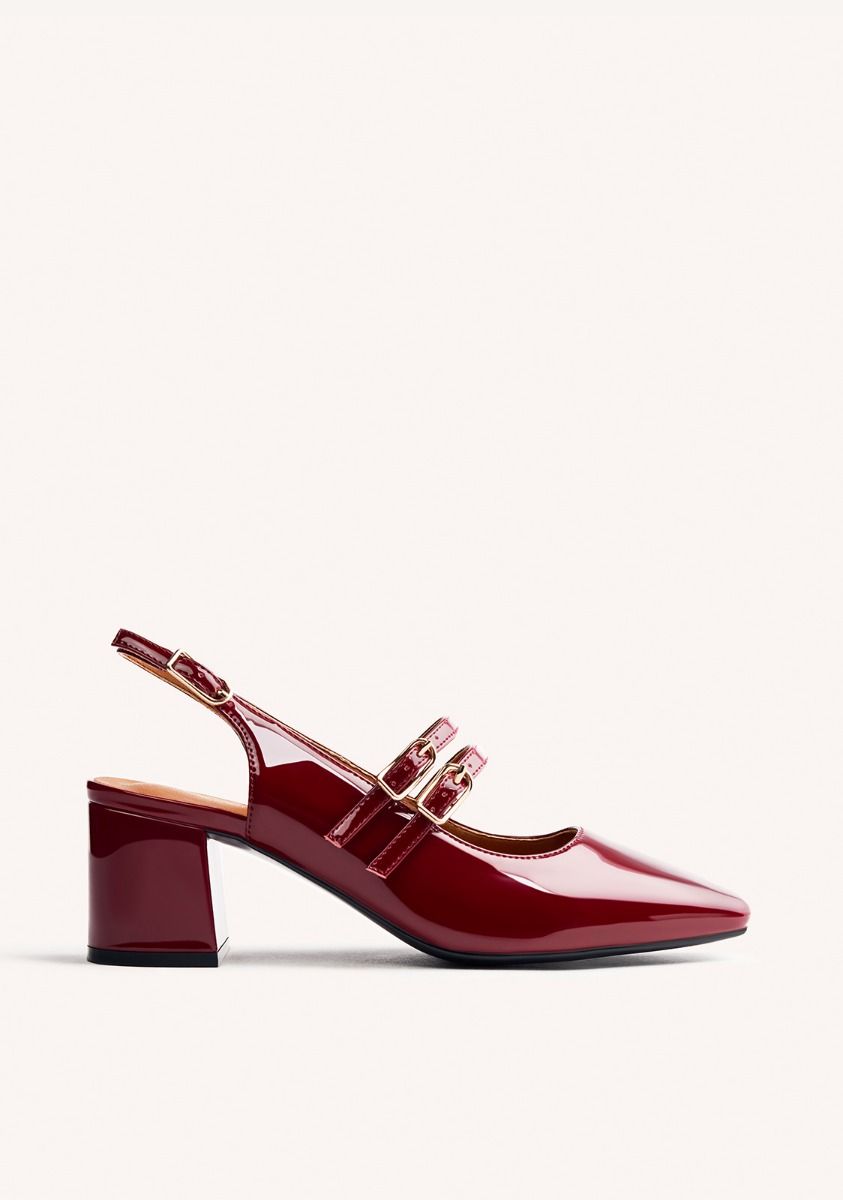 ZAPATOS MARY-JANE EFECTO CHAROL SODUS - BURDEOS