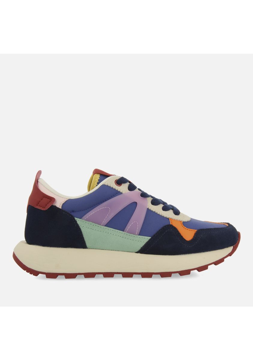 SNEAKERS MULTICOLOR PIEL VESTAL - AZUL
