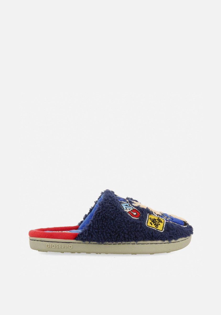 ZAPATILLAS DE ESTAR POR BORREGUITO ESTAMPADO GAMER ORWELL - MARINO