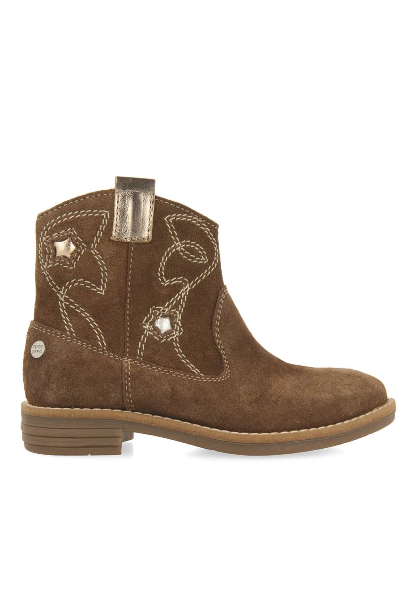 BOTINES COWBOY PIEL SERRAJE DETVA - TAUPE