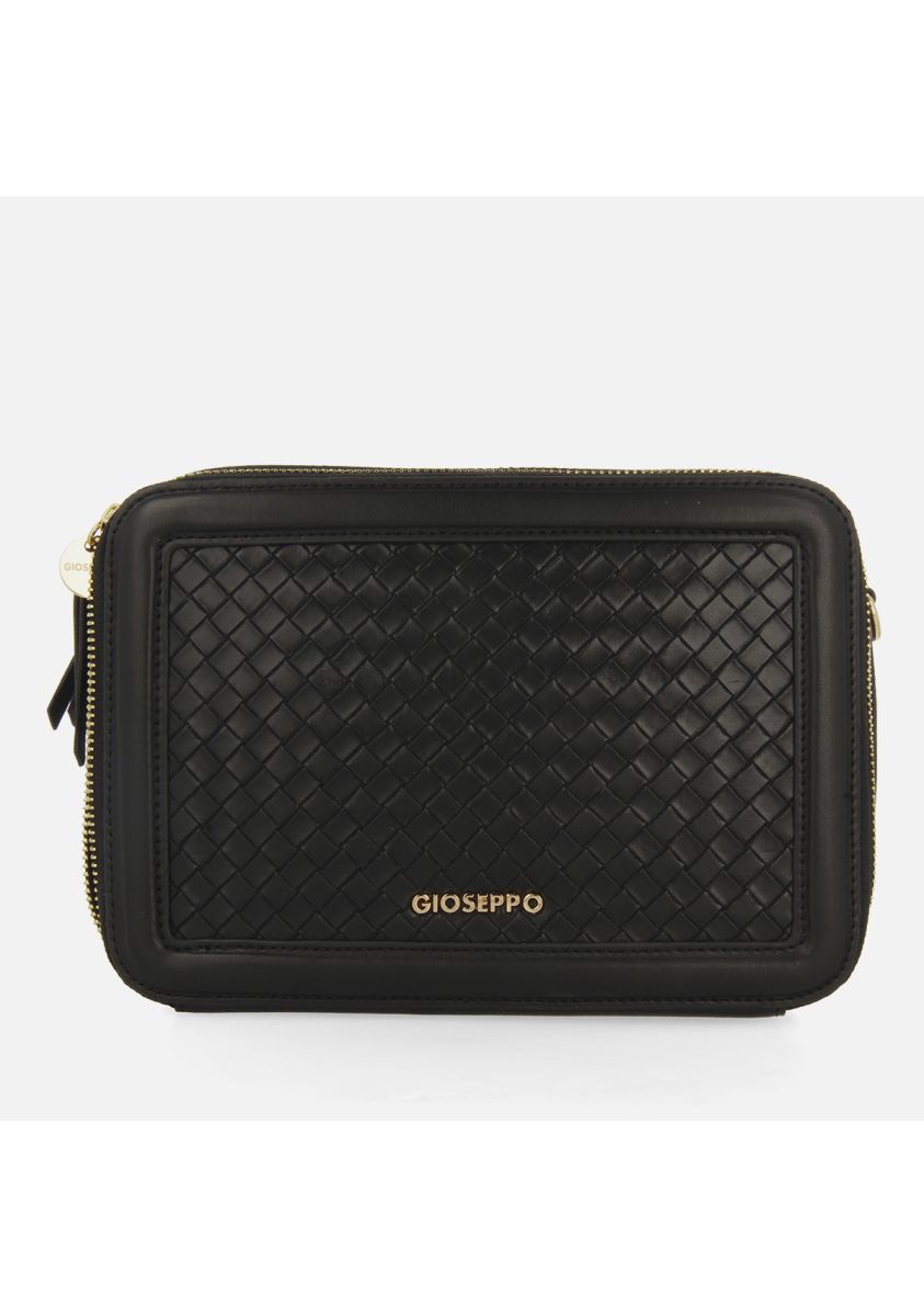 BOLSO BANDOLERA TRENZADO LEEST - NEGRO