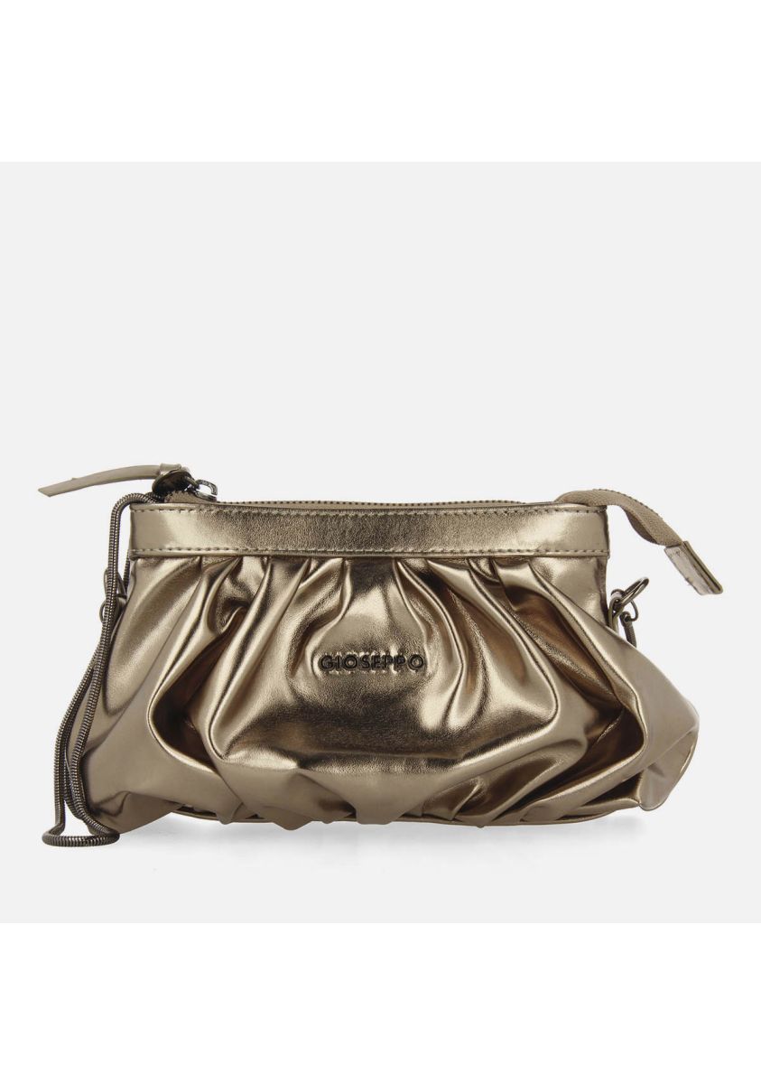 BOLSO DE MANO METALIZADO CEGLED - PLOMO
