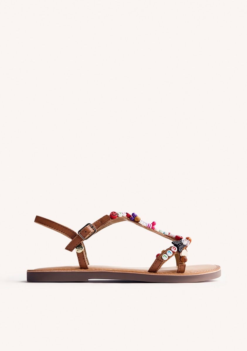 SANDALIAS SOLIDARIAS KIKAYA BY MARÃA GALÃN - CUERO