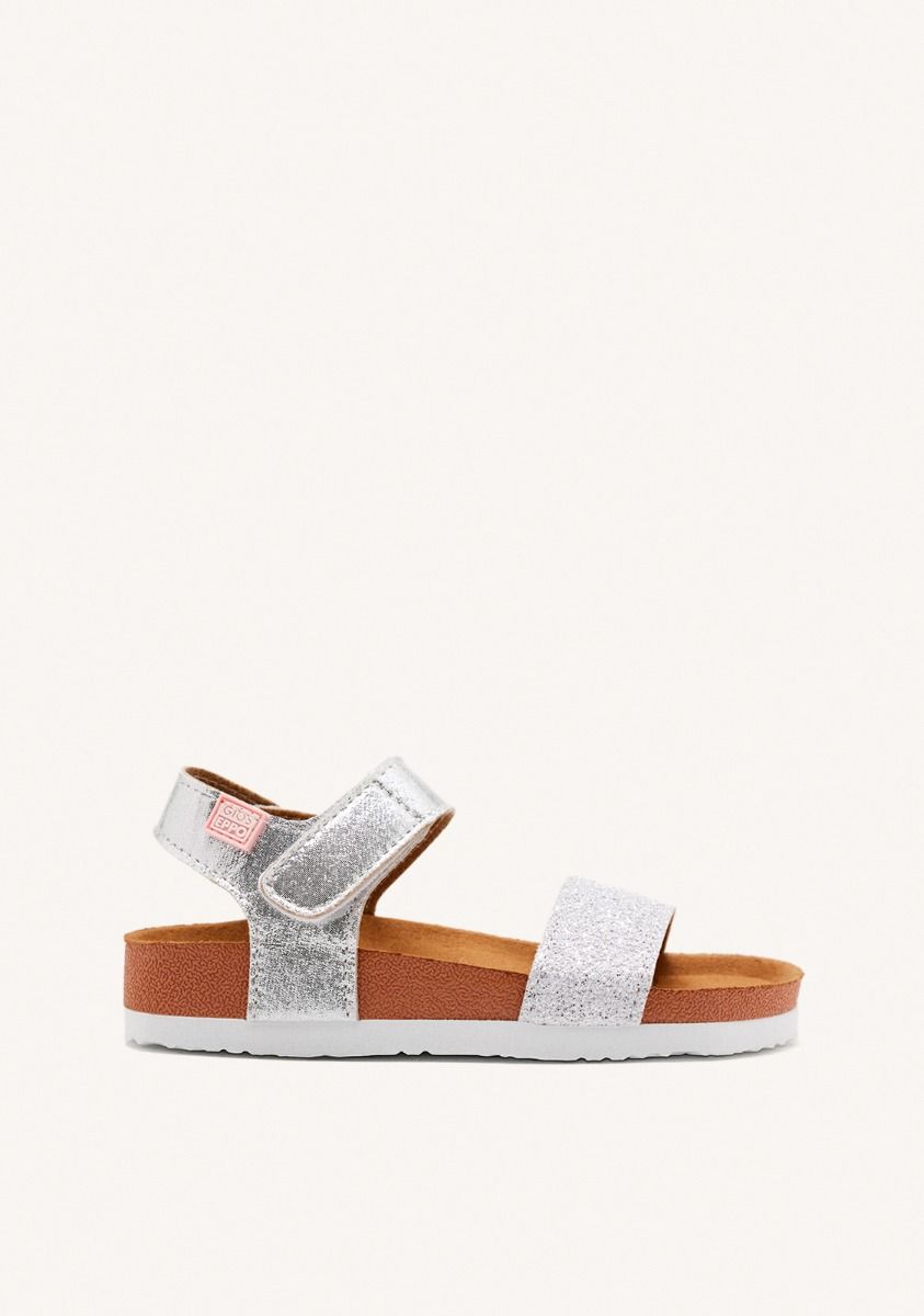 Chanclas de suela bio en plata niÃ±a MOERS - PLATA