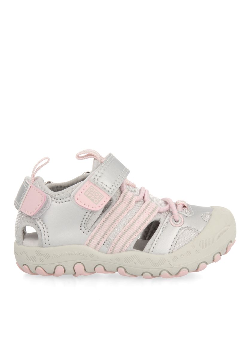 Chanclas deportivas plateadas con detalles rosas para niÃ±a BAYARD - PLATA