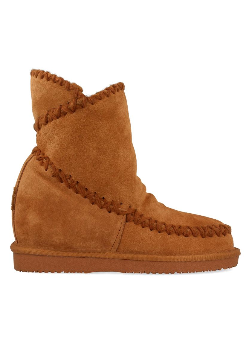 Botines marrones de estilo australiano con cuña interna para mujer  42114 - CUERO