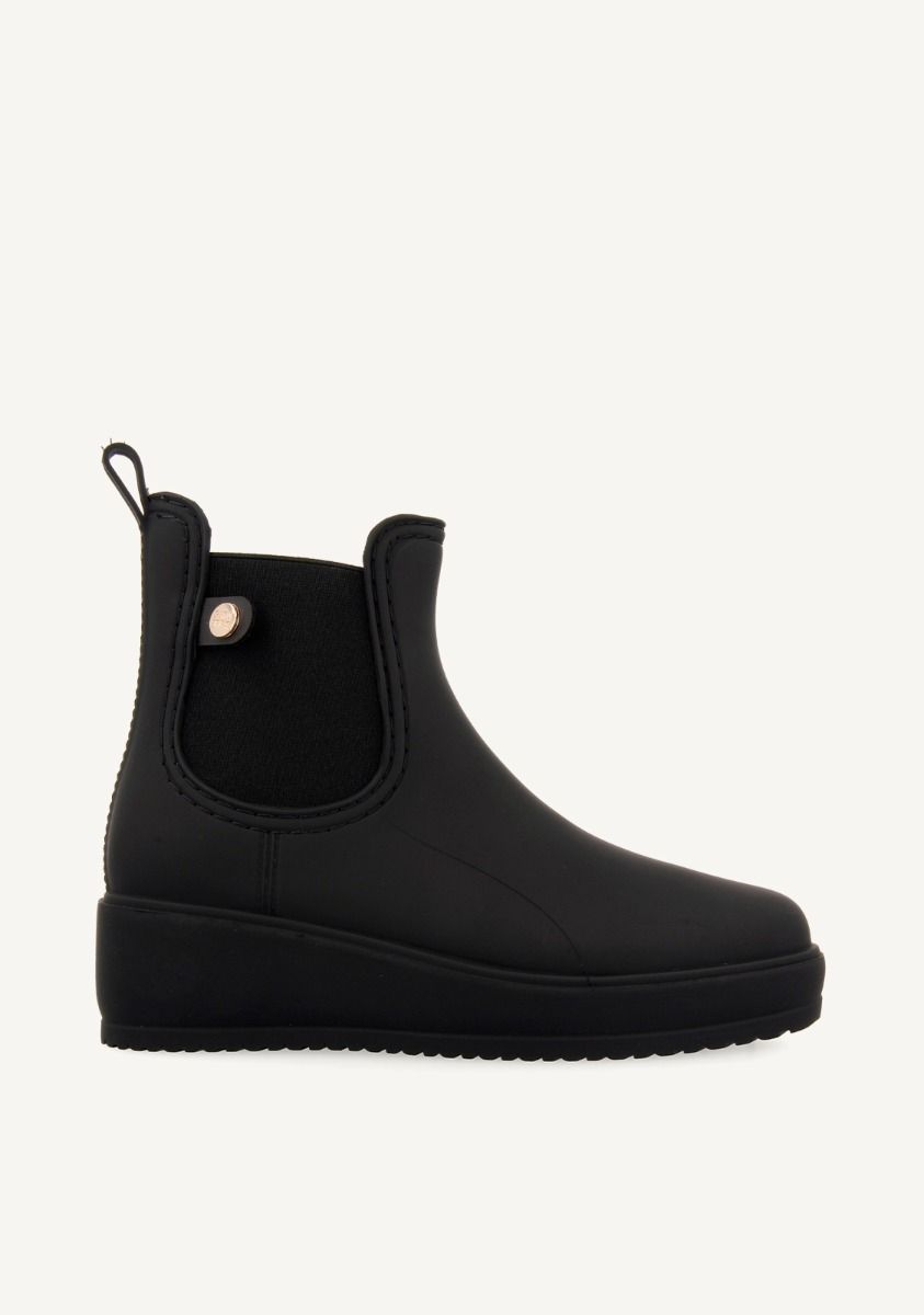 Botines de agua estilo chelsea negras para mujer 45808 - NEGRO