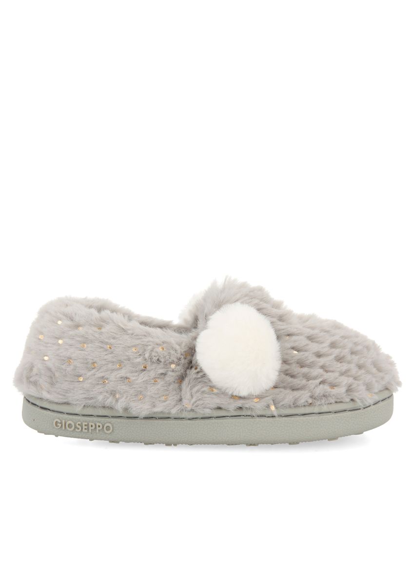 ZAPATILLAS DE ESTAR POR CASA CERRADAS GRISES CON ANIMALITO PARA NIÃA ADENAU - GRIS