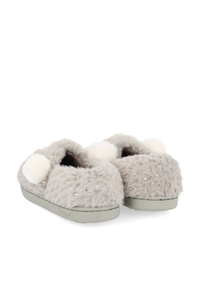 ZAPATILLAS DE ESTAR POR CASA CERRADAS GRISES CON ANIMALITO PARA NIÃA ADENAU - GRIS