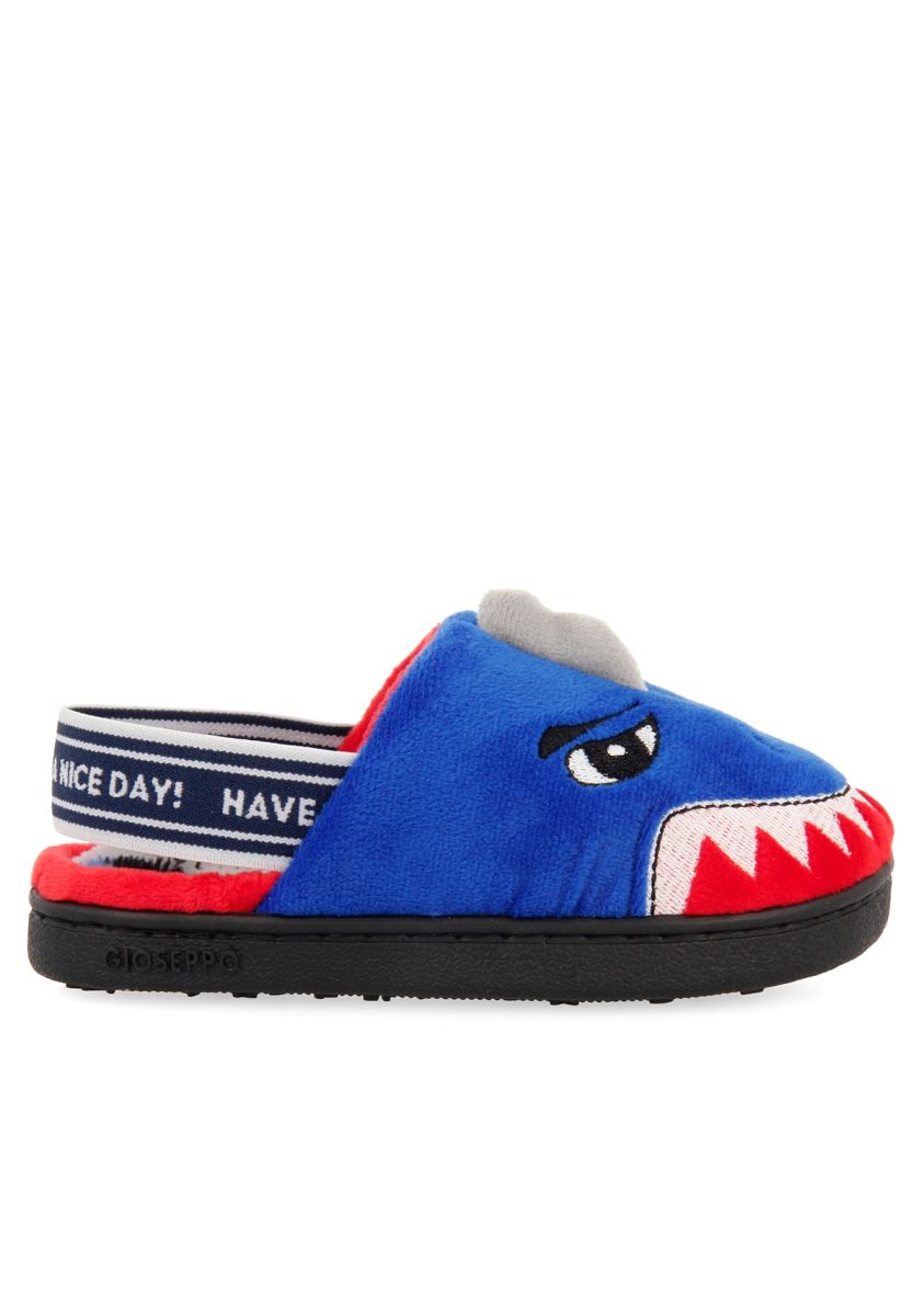 ZAPATILLAS DE ESTAR POR CASA ABIERTAS CON TIRA ELÃSTICA Y BORDADO DE TIBURÃN PARA PARA NIÃO ALFELD - AZUL