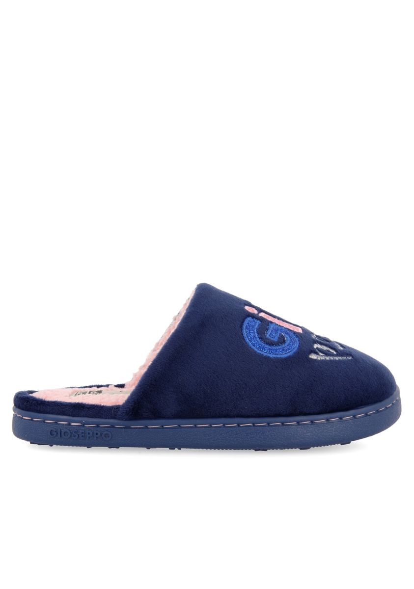 ZAPATILLAS DE ESTAR POR CASA DESTALONADAS AZUL MARINO CON MENSAJE PARA NIÃA SKIVE - MARINO