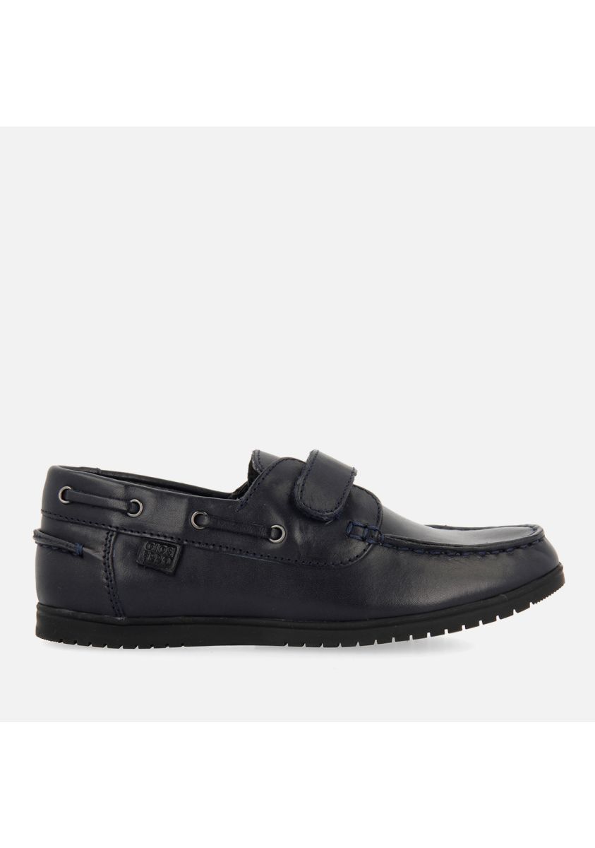 ZAPATOS NÃUTICOS COLEGIALES EN PIEL AZUL MARINO PARA NIÃO LOKSA - MARINO