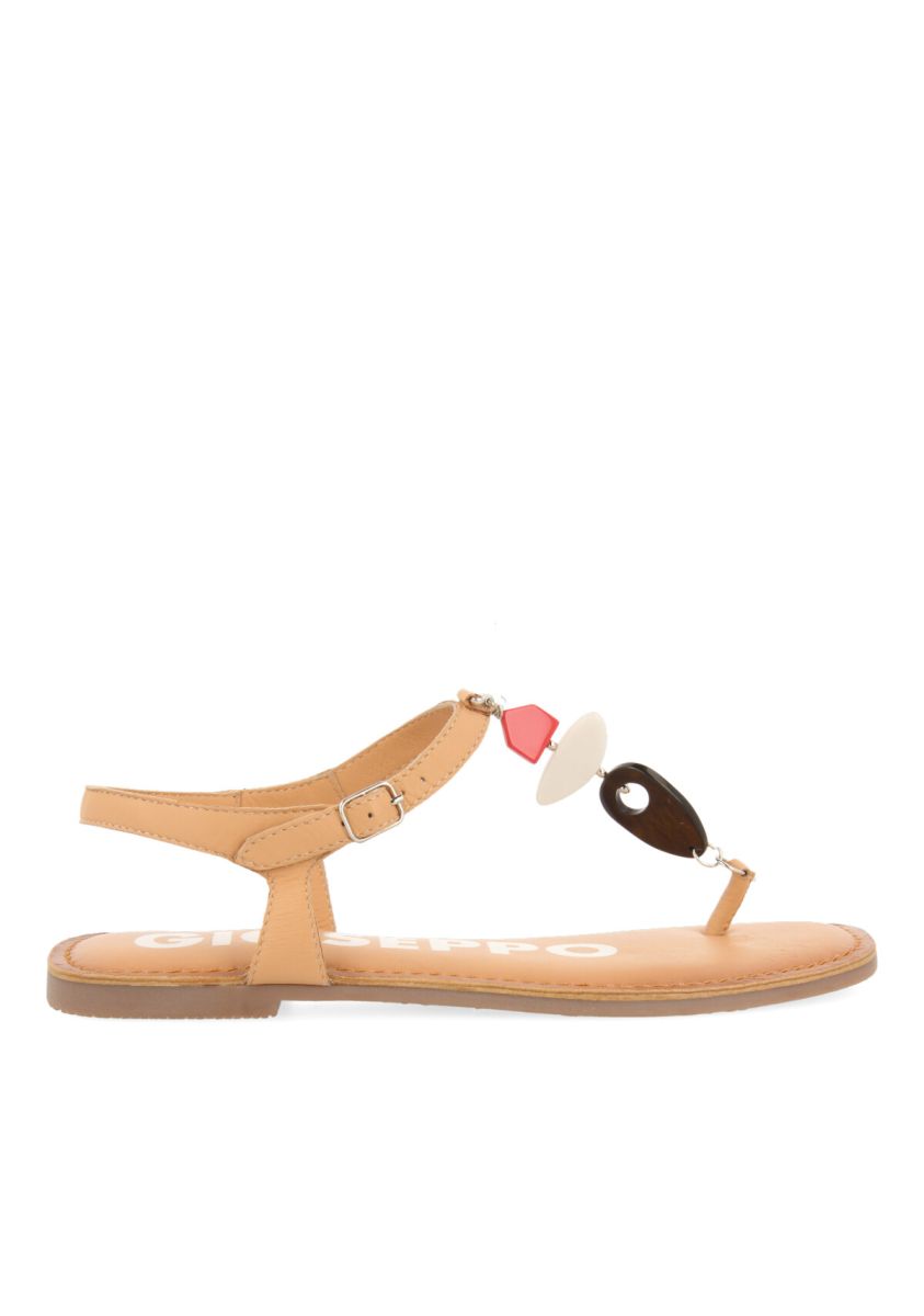SANDALIAS NUDE CON ADORNO DE PIEDRAS PARA MUJER TAVETA - NUDE