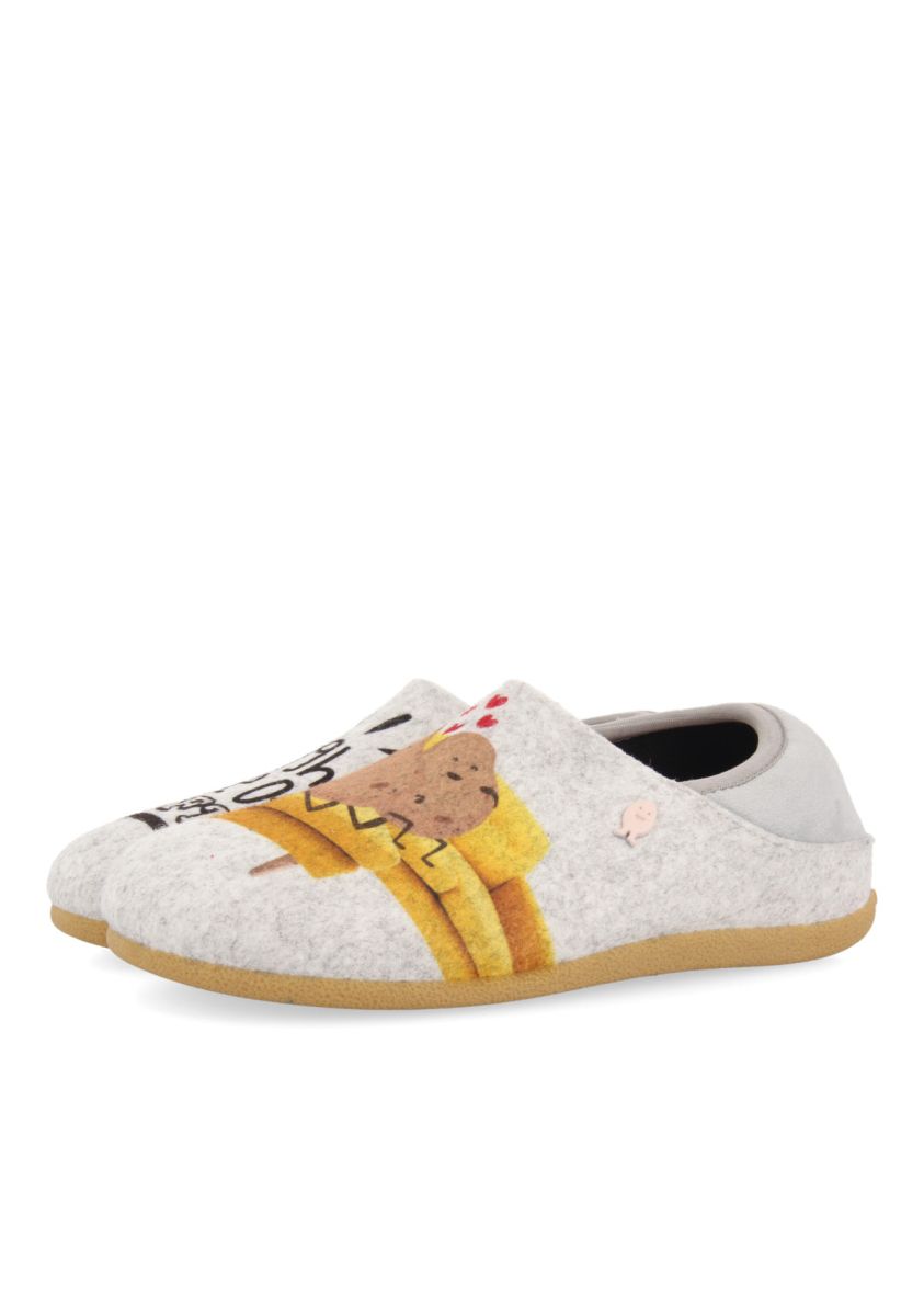 ZAPATILLAS DE ESTAR POR CASA DE LA COLECCIÃN HOT POTATOES JERZENS  - GRIS