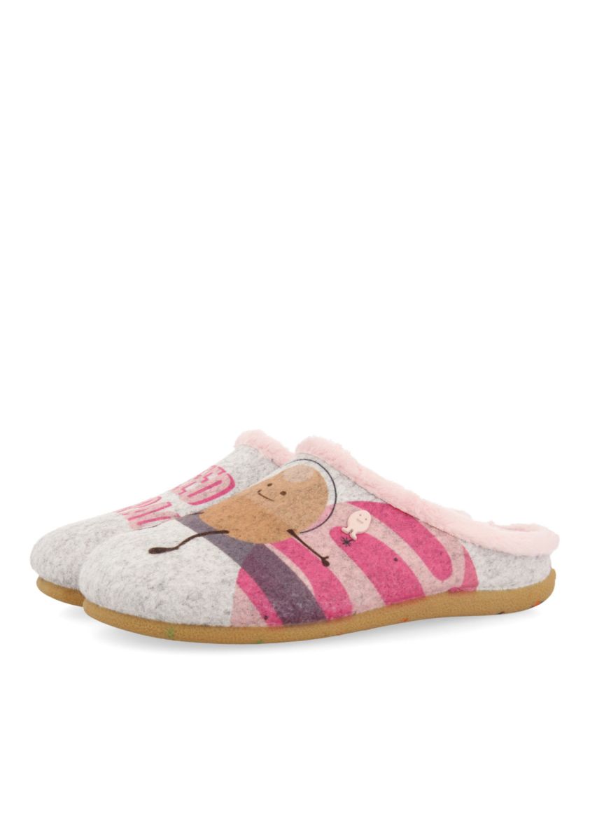 ZAPATILLAS INFANTILES DE ESTAR POR CASA DE LA COLECCIÃN HOT POTATOES LIGIST - GRIS