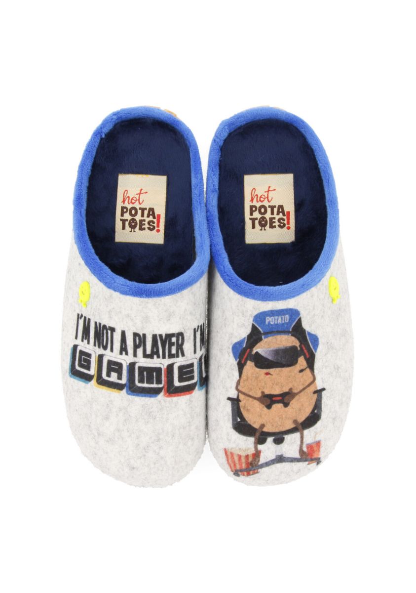 ZAPATILLAS INFANTILES DE ESTAR POR CASA DE LA COLECCIÃN HOT POTATOES GLANEGG - GRIS