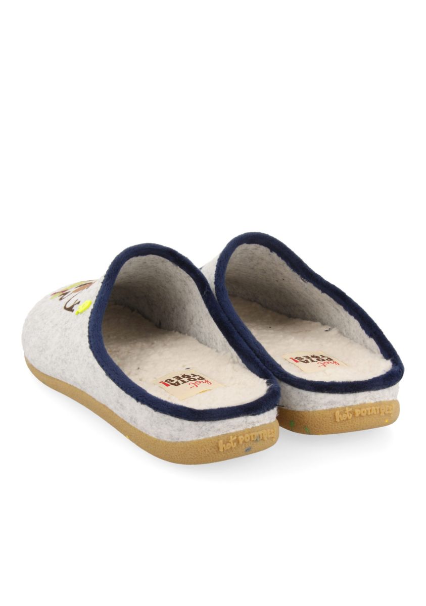 ZAPATILLAS DE ESTAR POR CASA DE LA COLECCIÃN HOT POTATOES MODLING  - GRIS