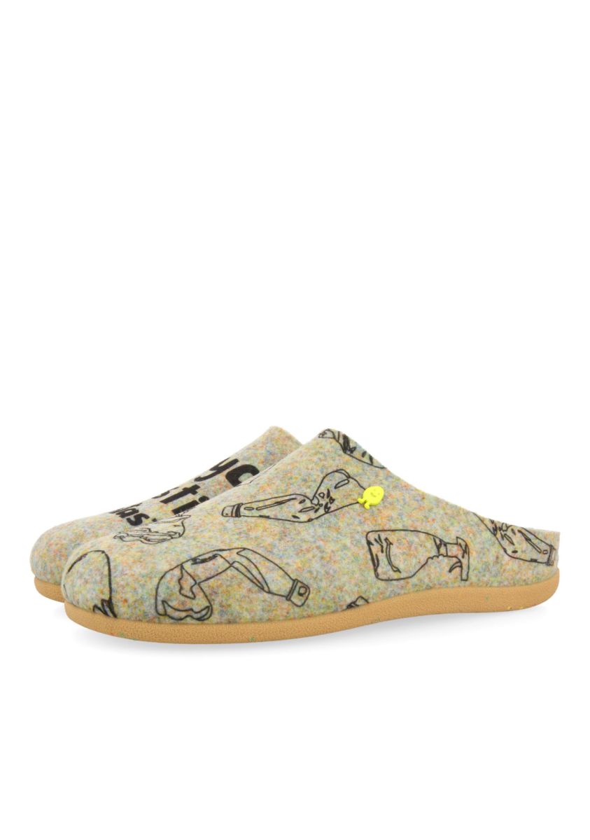 ZAPATILLAS DE ESTAR POR CASA DE LA COLECCIÃN HOT POTATOES PROTTES  - GRIS