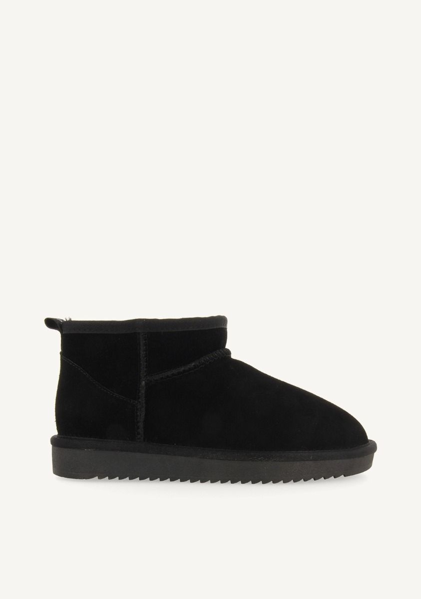 BOTAS AUSTRALIANAS COLOR NEGRO DE CAÃA BAJA PARA MUJER BEREK - NEGRO