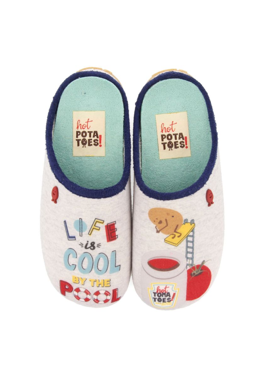 ZAPATILLAS DE ESTAR POR CASA GRIS HOT POTATOES PARA NIÃOS BAYAHIBE  - GRIS