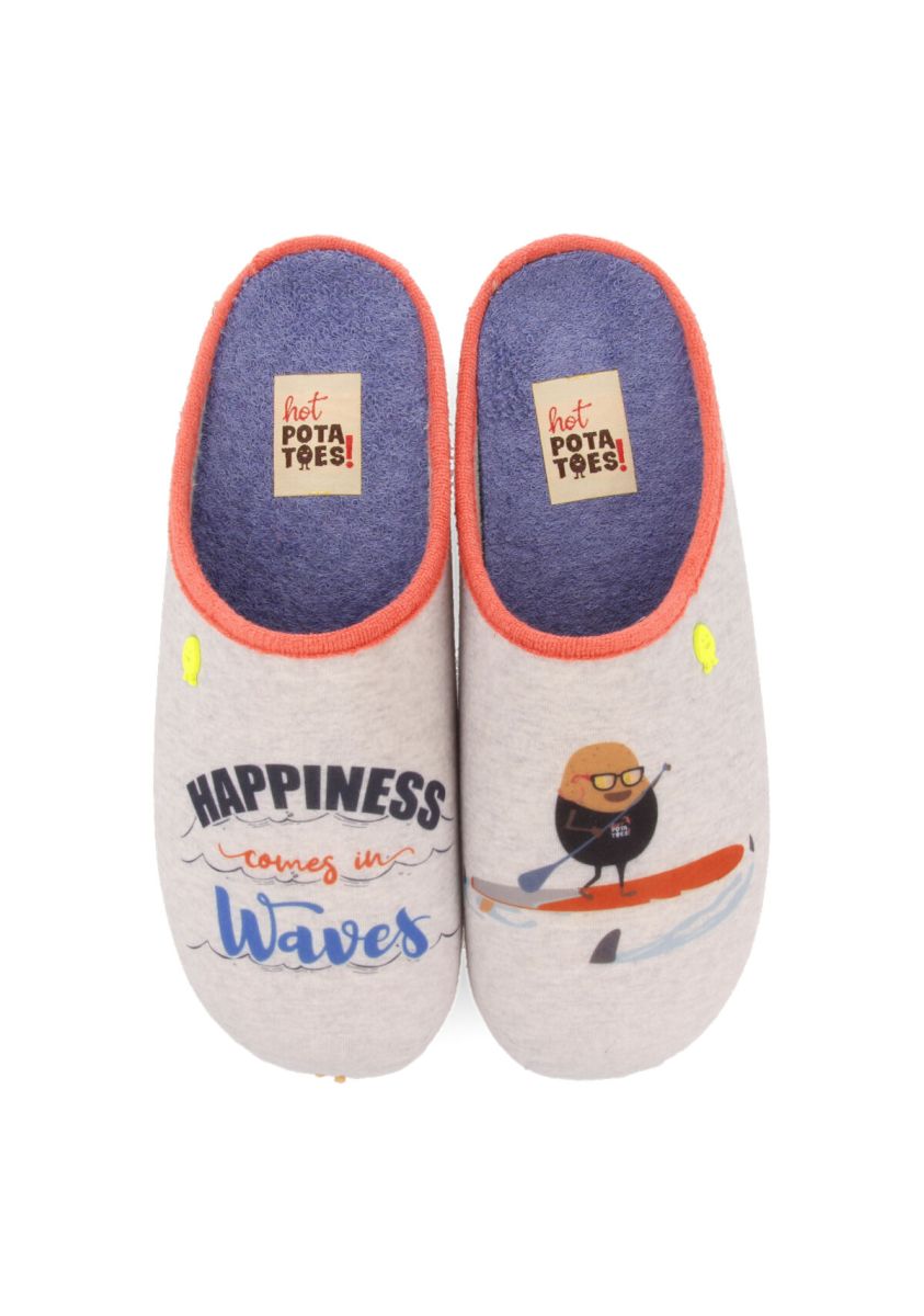ZAPATILLAS DE ESTAR POR CASA HOT POTATOES GRIS COLEMAN - GRIS