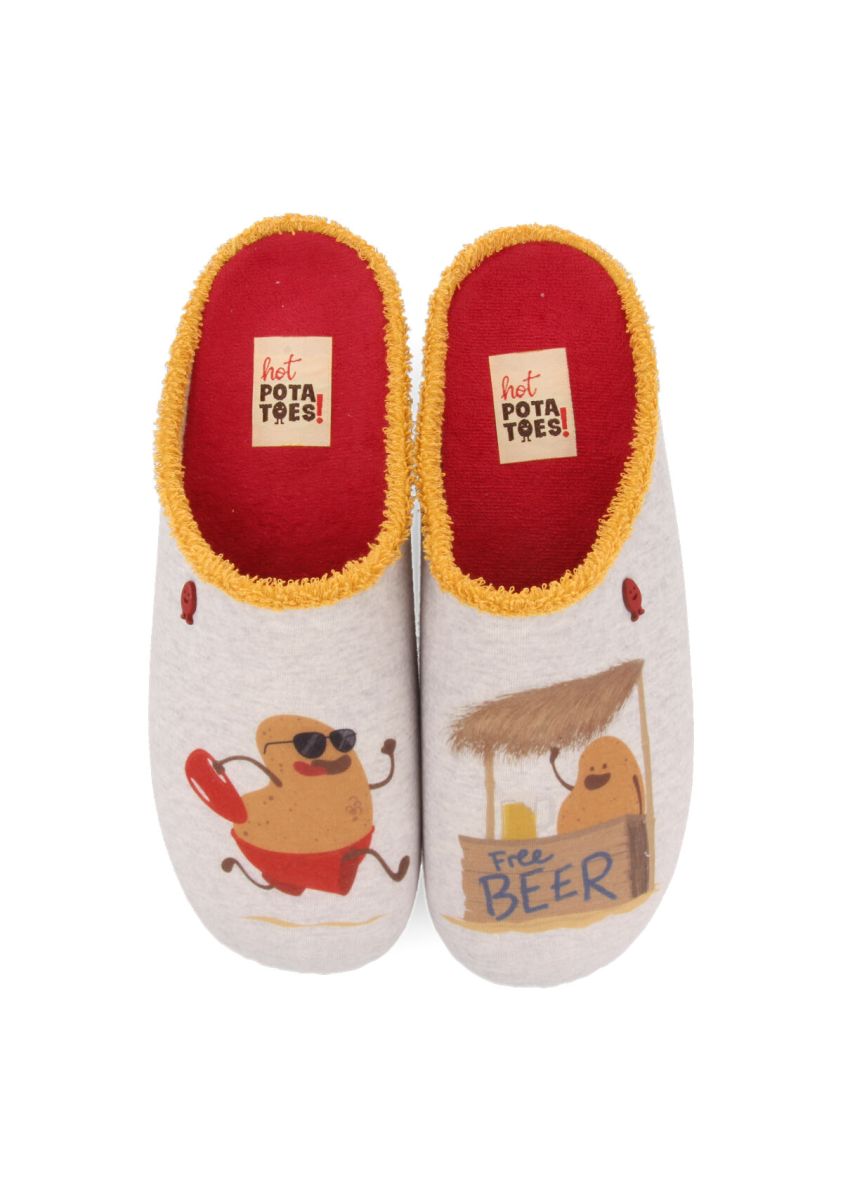 ZAPATILLAS DE ESTAR POR CASA HOT POTATOES GRIS BINASCO - GRIS