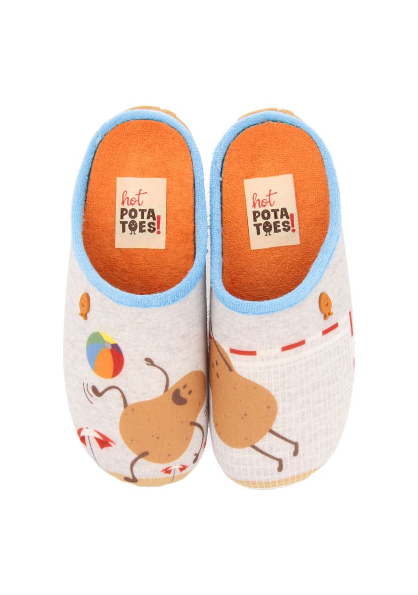 ZAPATILLAS DE ESTAR POR CASA GRIS HOT POTATOES PARA NIÃOS BESATE  - GRIS