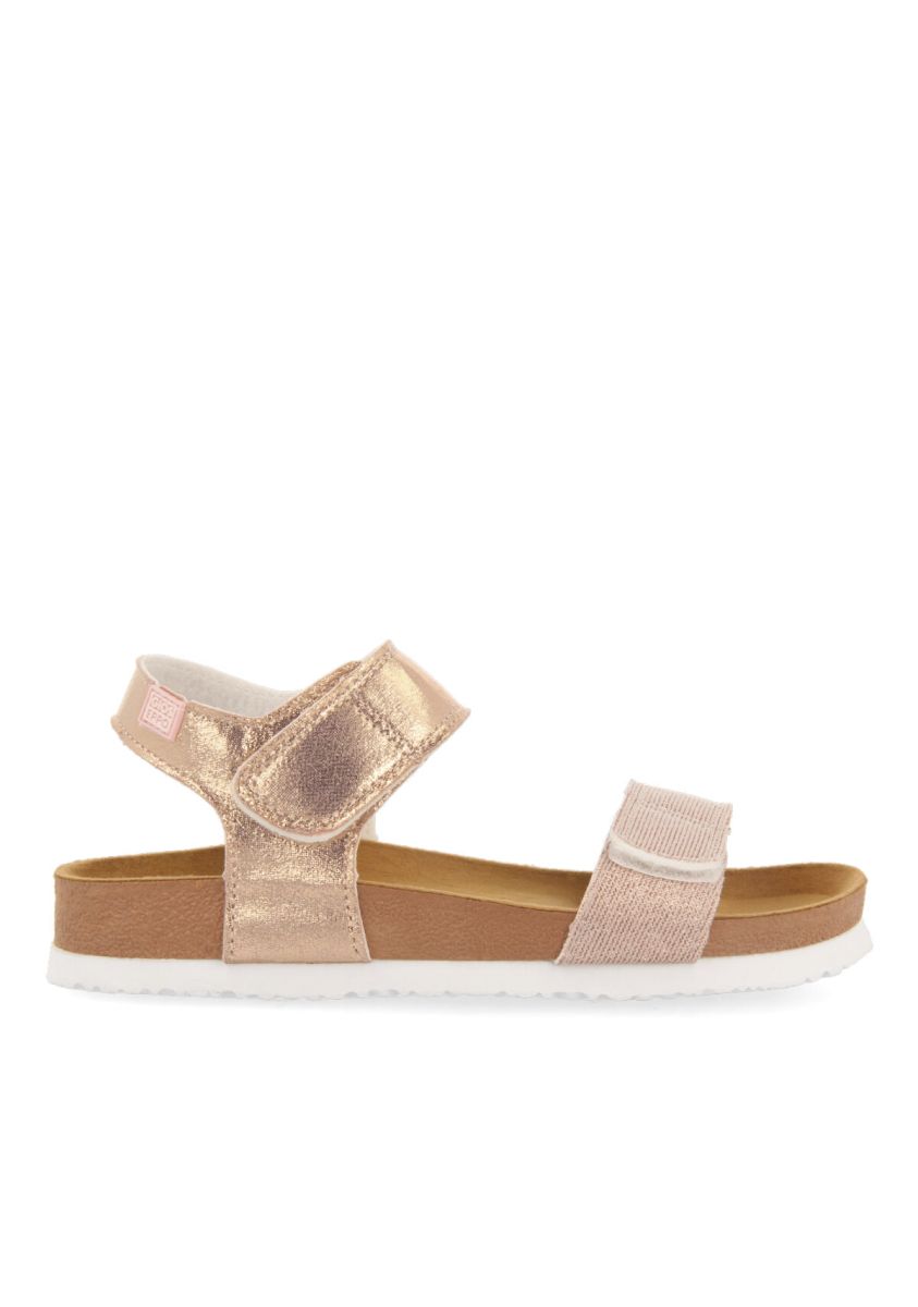 CHANCLAS DE SUELA BIO ROSAS Y COBRE PARA NIÃA ARANSAS - COBRE