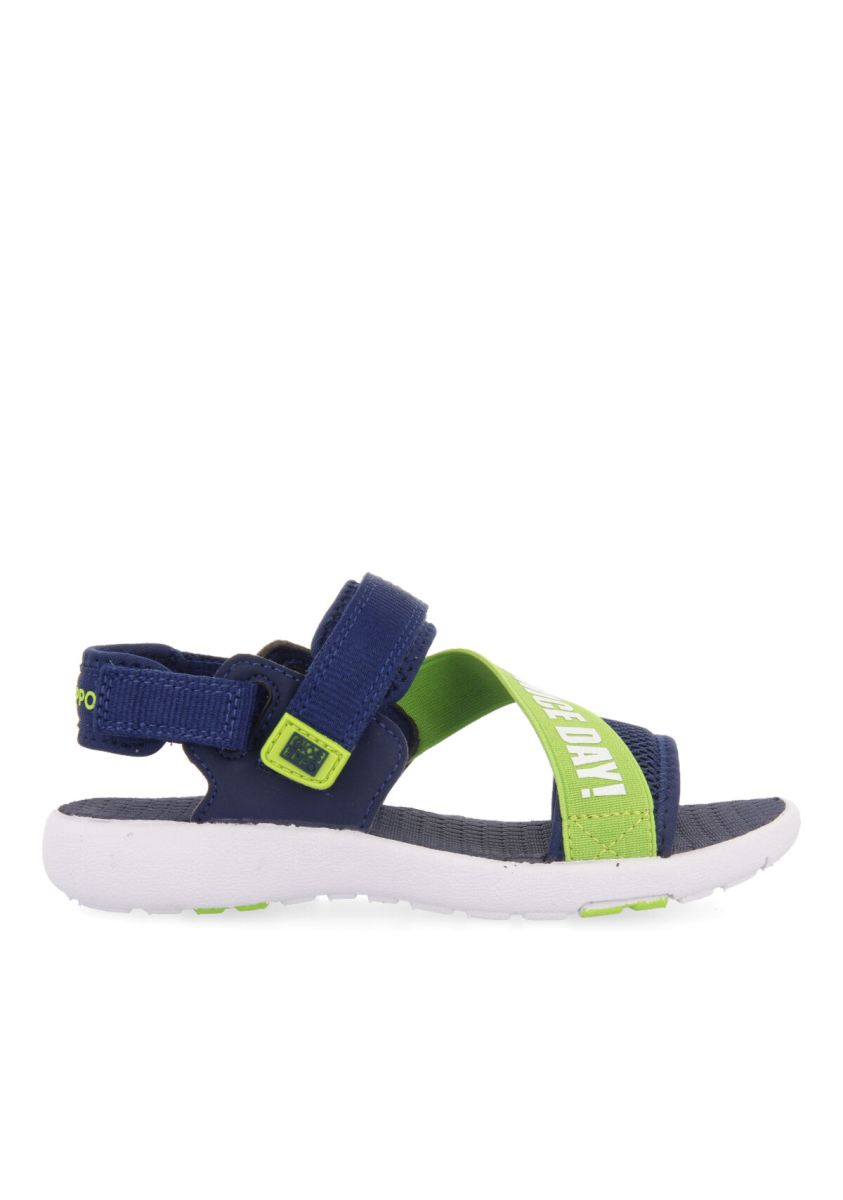 CHANCLAS DEPORTIVAS AZUL MARINO CON ELÃSTICO FLUOR PARA NIÃOS GESSATE - MARINO