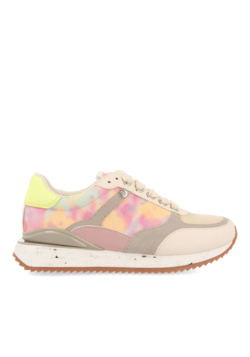 SNEAKERS CON ESTAMPADO TIE-DYE Y CIERRE DE CORDONES PARA NIÃOS PIURA - BLANCO