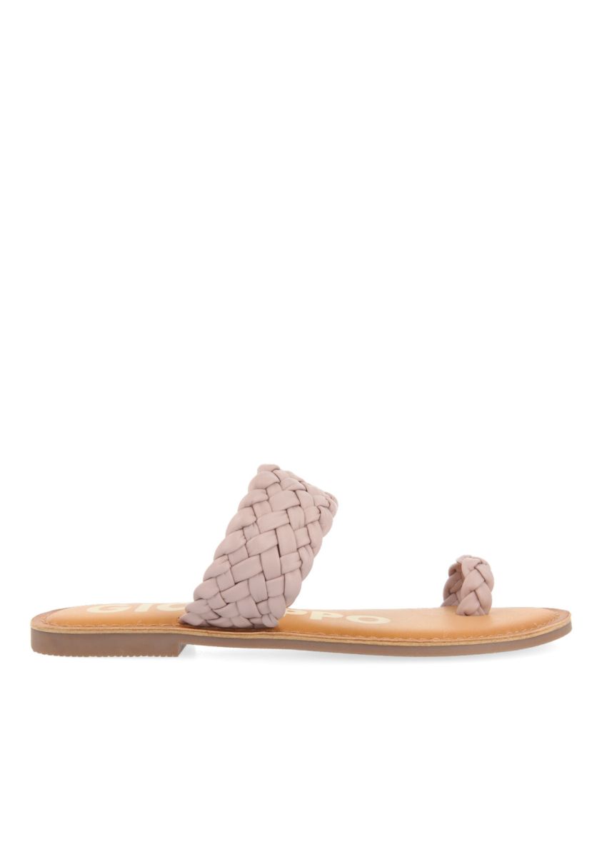 SANDALIA EN COLOR MALVA CON TIRAS TRENZADAS PARA MUJER TIBAGI - MALVA
