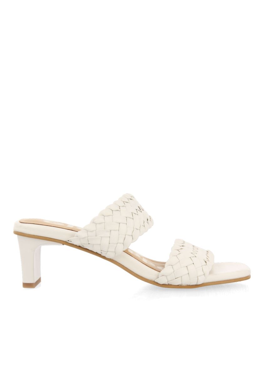 SANDALIAS CON TIRAS TRENZADAS EN COLOR OFF-WHITE PARA MUJER PIRIE - OFF-WHITE