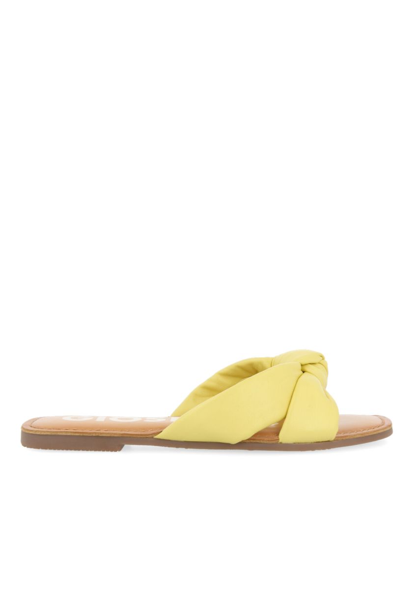 SANDALIAS AMARILLAS TIPO PALA PARA MUJER ESTIL - AMARILLO