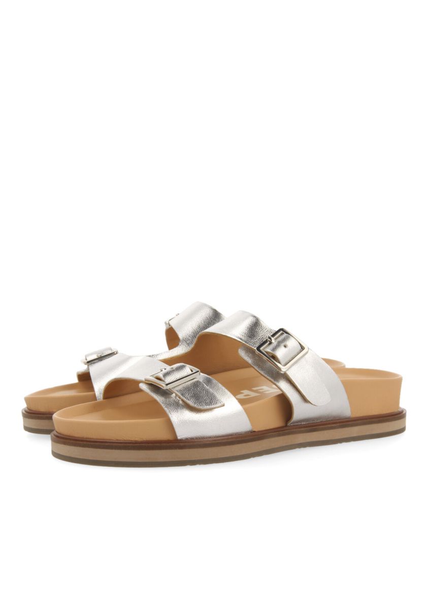 SANDALIAS PLATEADAS TIPO BIO PARA MUJER CIAMPINO - PLATA