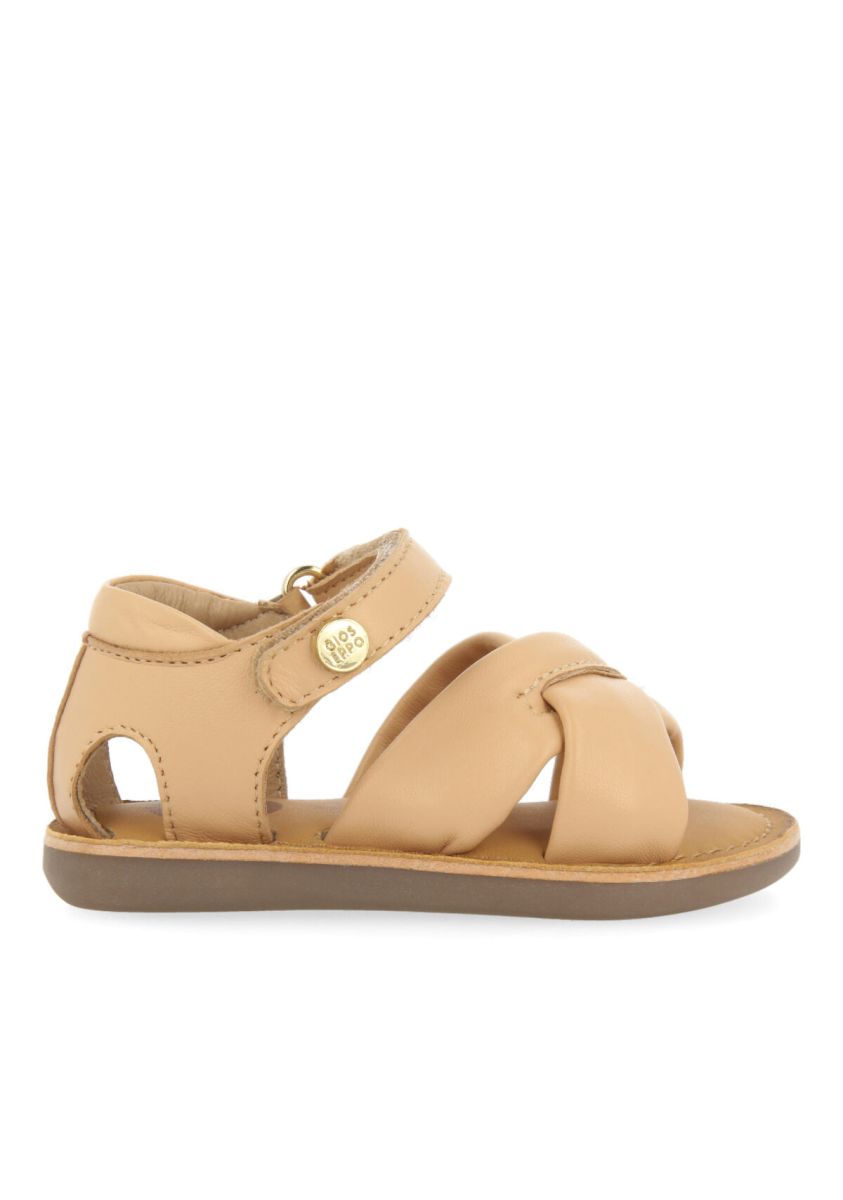 SANDALIAS DE PIEL NUDE CON TIRAS ACOLCHADAS PARA BEBÃ ANORI - NUDE