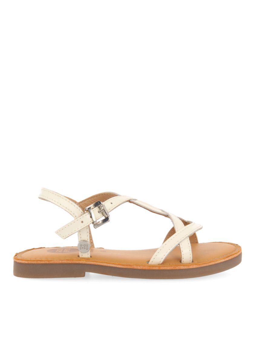 SANDALIAS OFF-WHITE DE PIEL CON TIRAS PARA NIÃA SARPY - OFF-WHITE