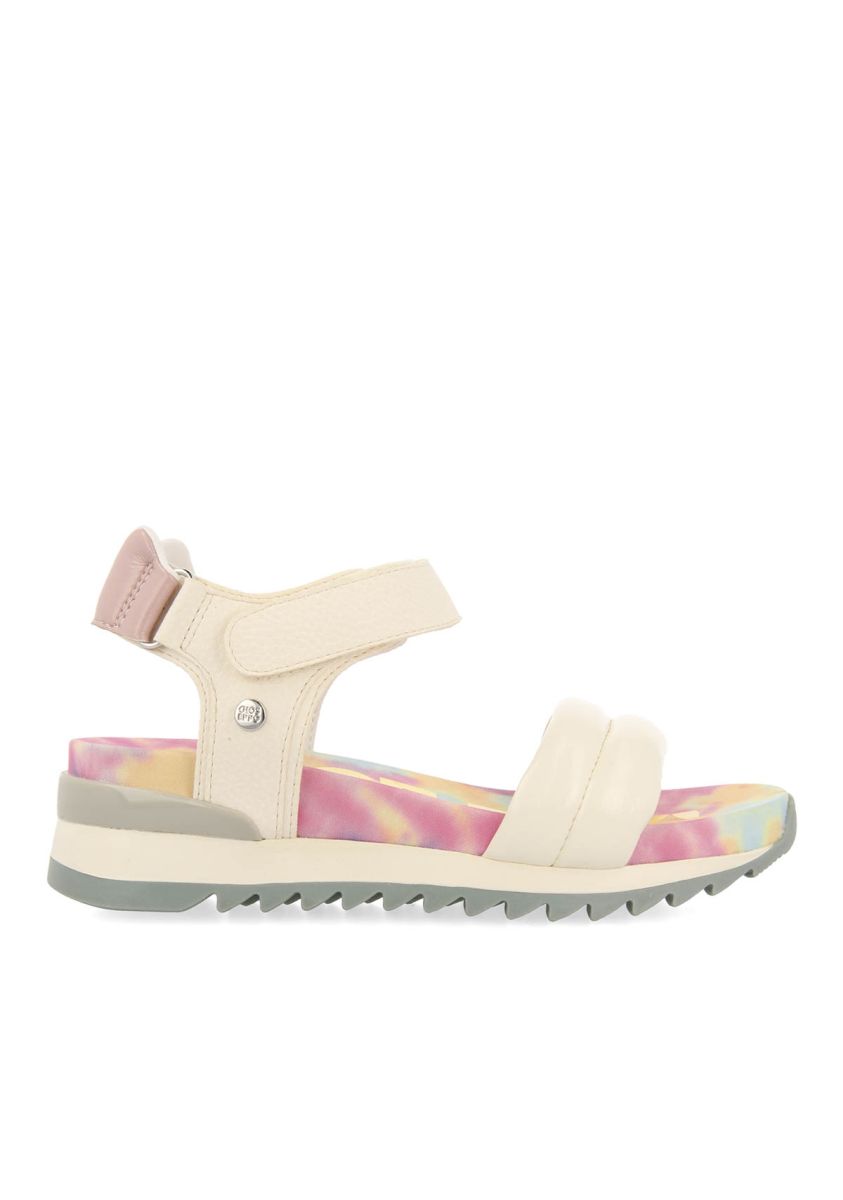 SANDALIAS DEPORTIVAS BLANCAS CON ESTAMADO TIE-DYE WHEATON - BLANCO