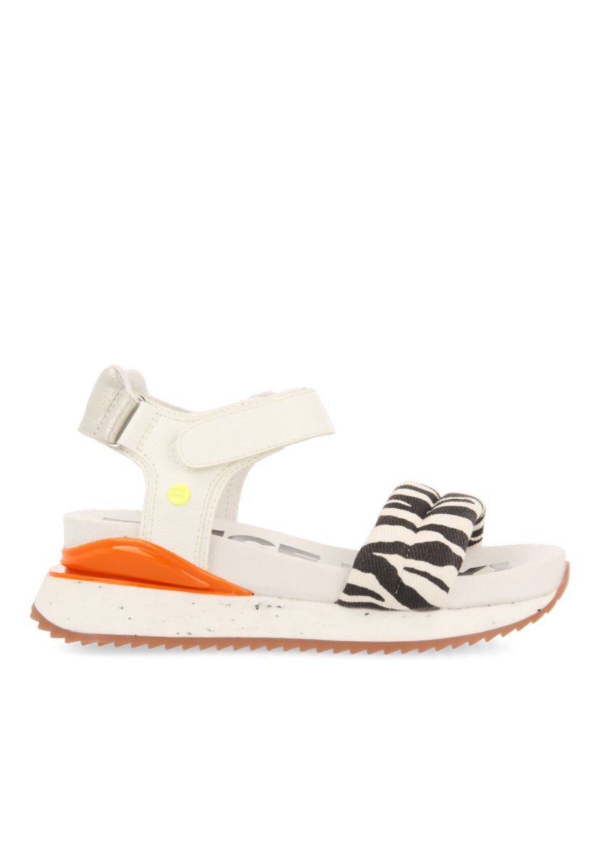 SANDALIAS DEPORTIVAS BLANCAS CON DETALLE DE ANIMAL PRINT LURAY - CEBRA