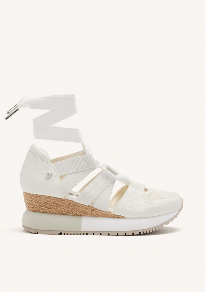 SNEAKERS BLANCAS TIPO ESPADRILLE PARA MUJER LIZARDA - BLANCO