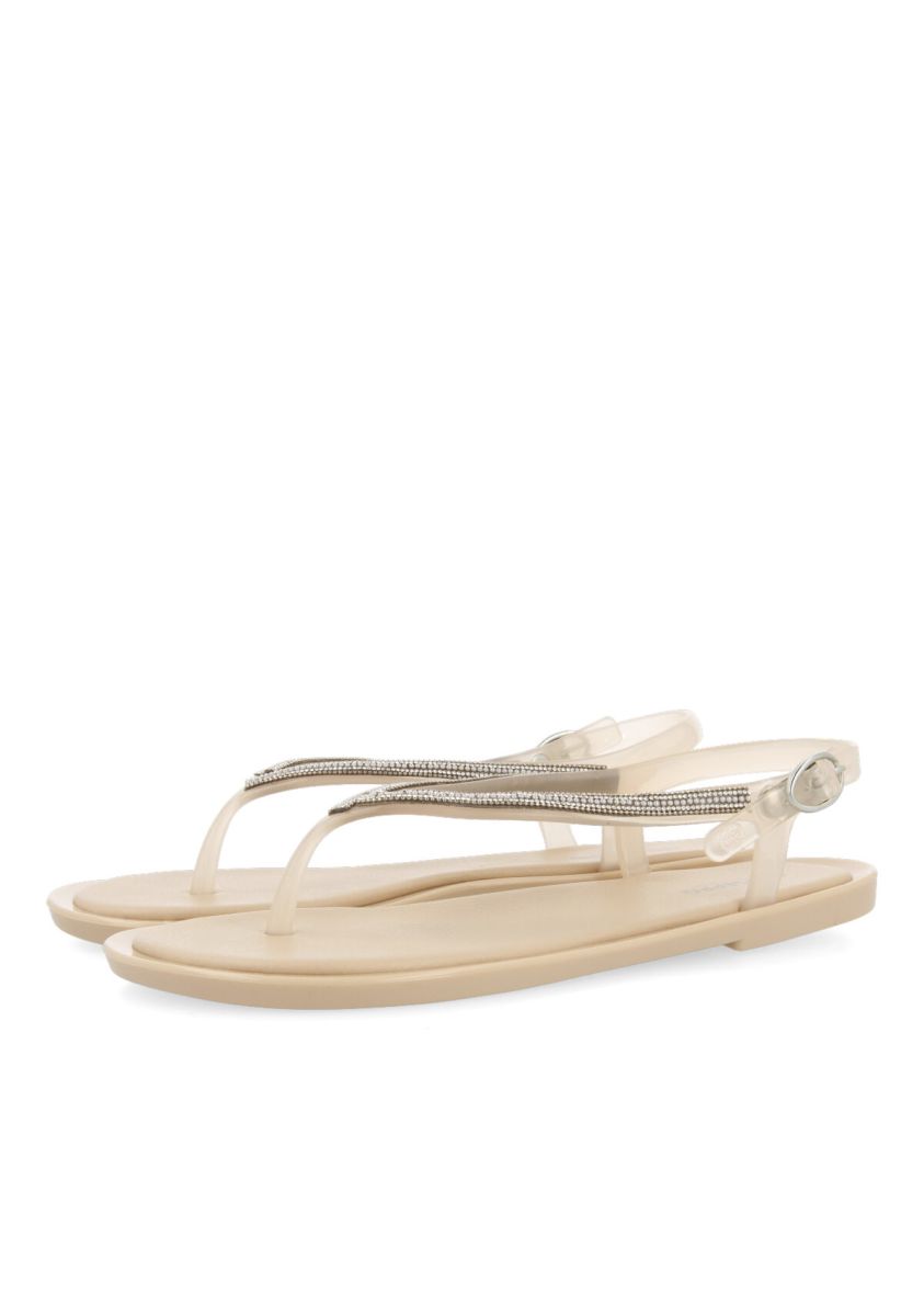 CHANCLAS NUDE CON PEDRERÃA PARA MUJER BELLEGRIA - NUDE