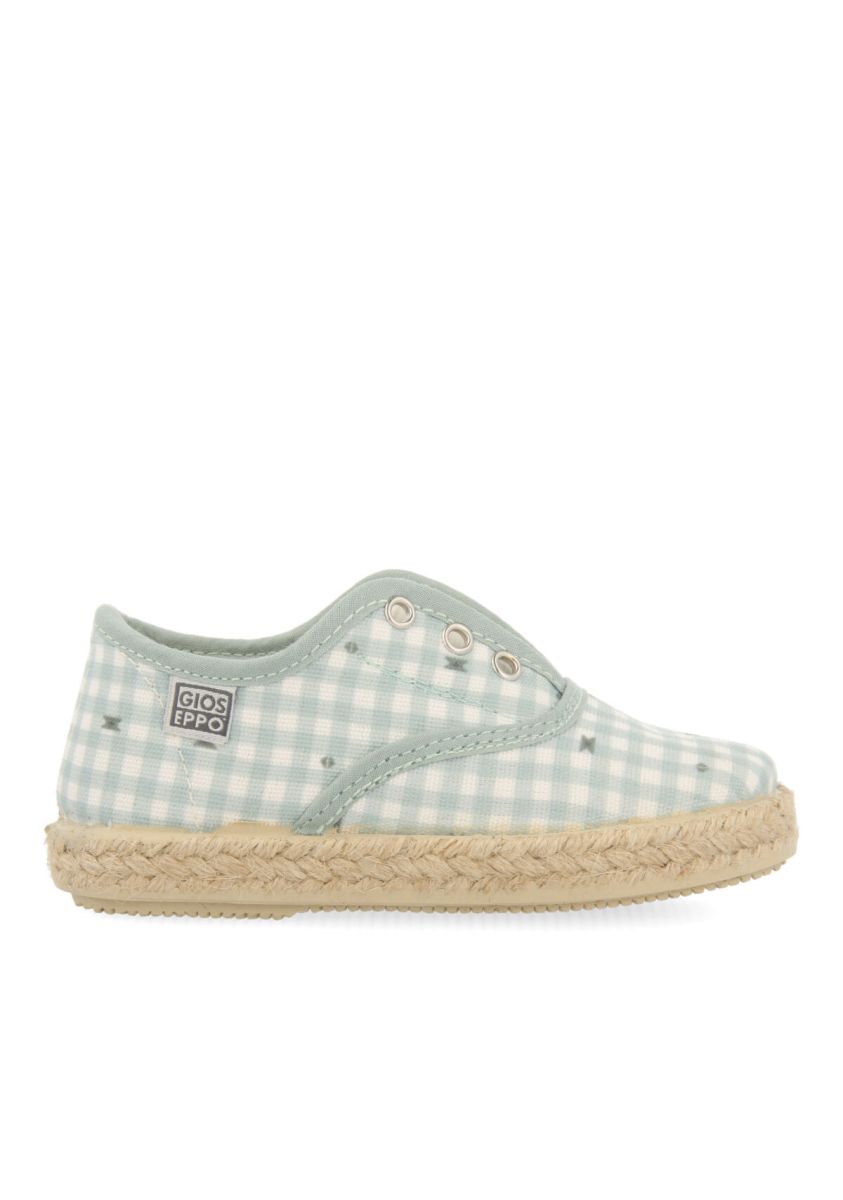 ESPADRILLES COLOR MENTA CON CUADROS DE VICHY PARA NIÃA DOMZALE - MENTA