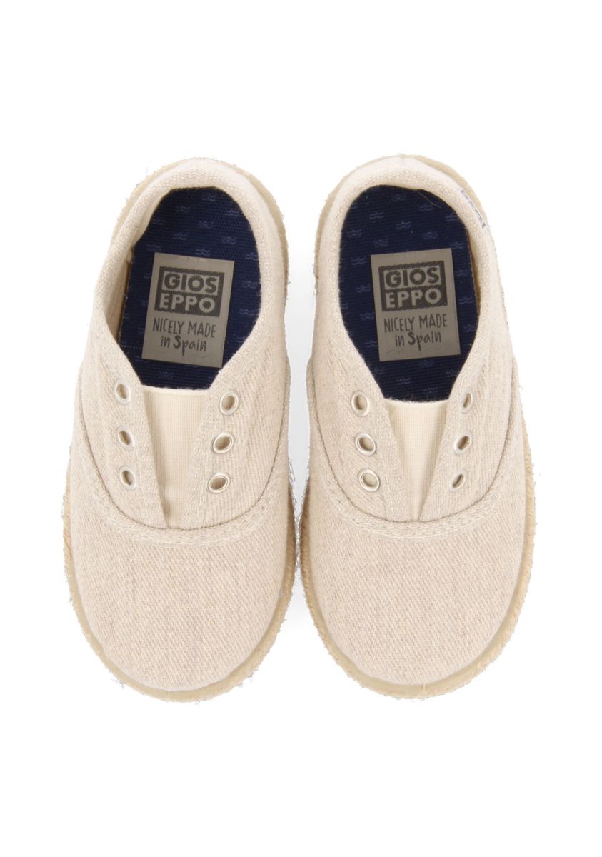 ESPADRILLES BEIGE DE ALGODÃN RECICLADO PARA NIÃOS BREJO - BEIG