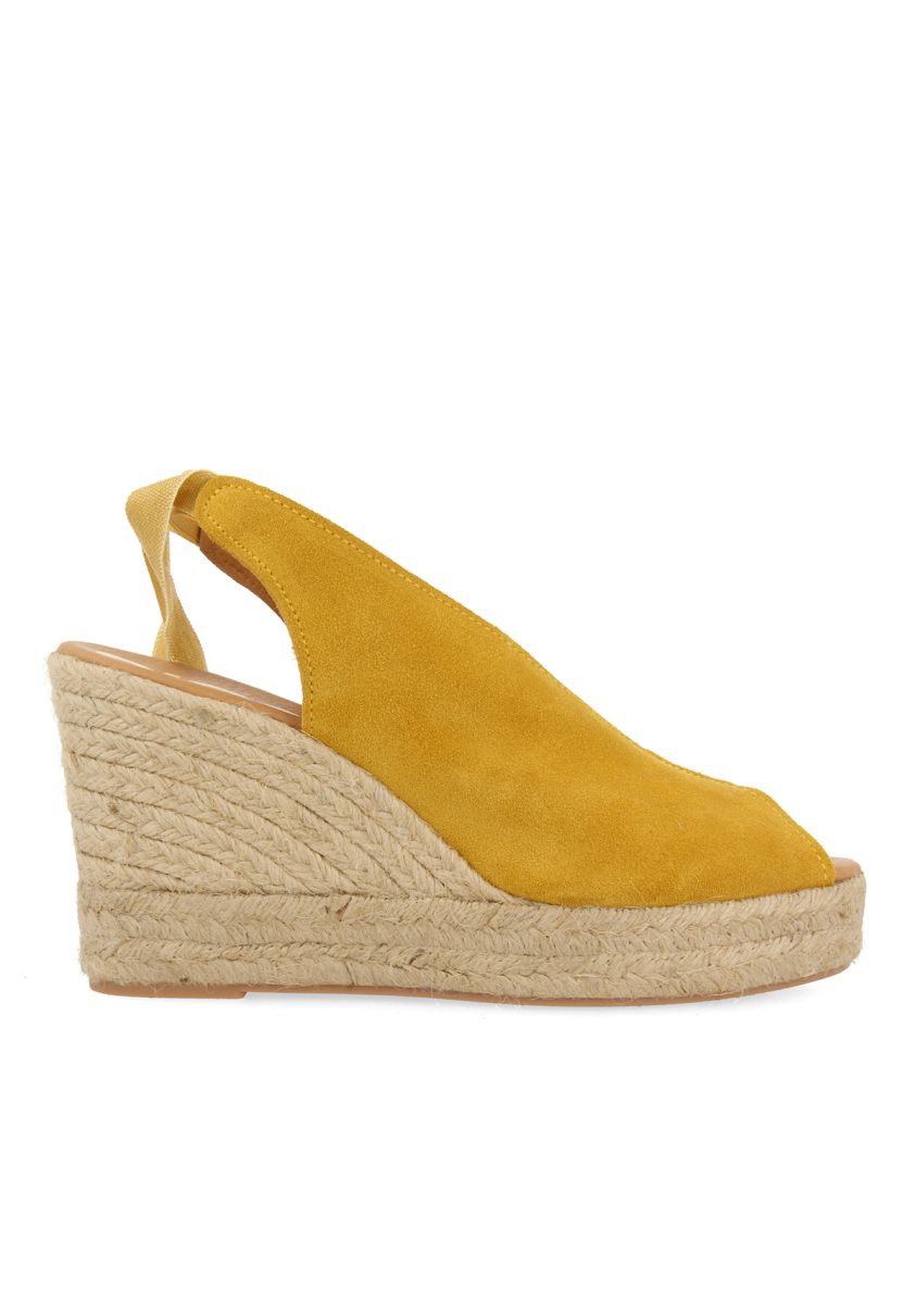 SANDALIAS TIPO ESPADRILLE MOSTAZA CON CUÃA DE YUTE PARA MUJER ANCON  - MOSTAZA