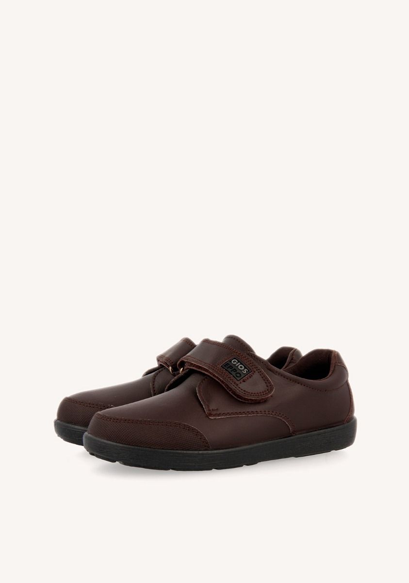 ZAPATOS COLEGIALES DE PIEL EN MARRÃN BETA - MARRON