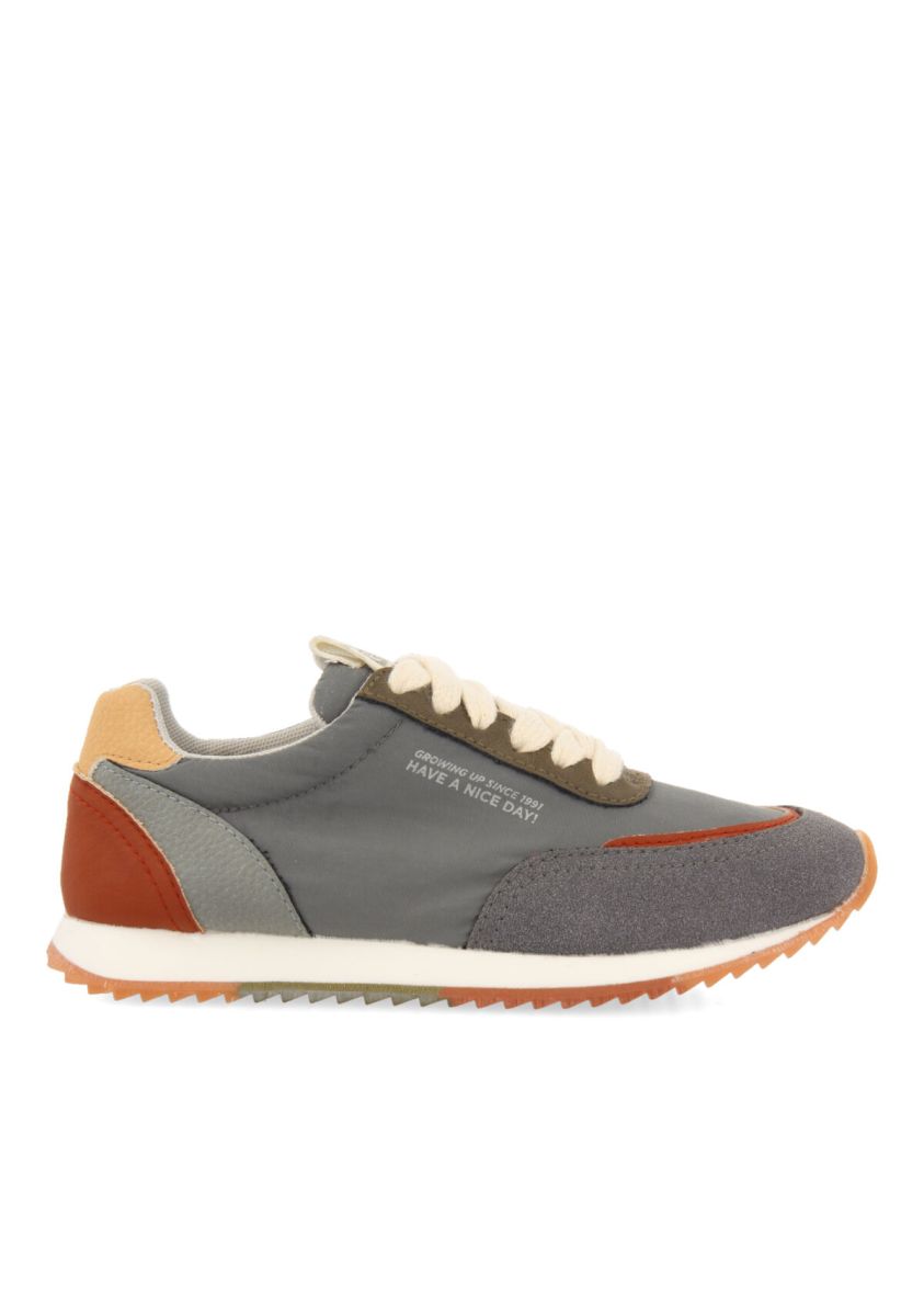 Sneakers gris retro con cordones para niña y niño matsee - GRIS 1 14629-sneakers-gris-retro-con-cordones-para-ni-a-y-ni-o-matsee-gris-1.jpg