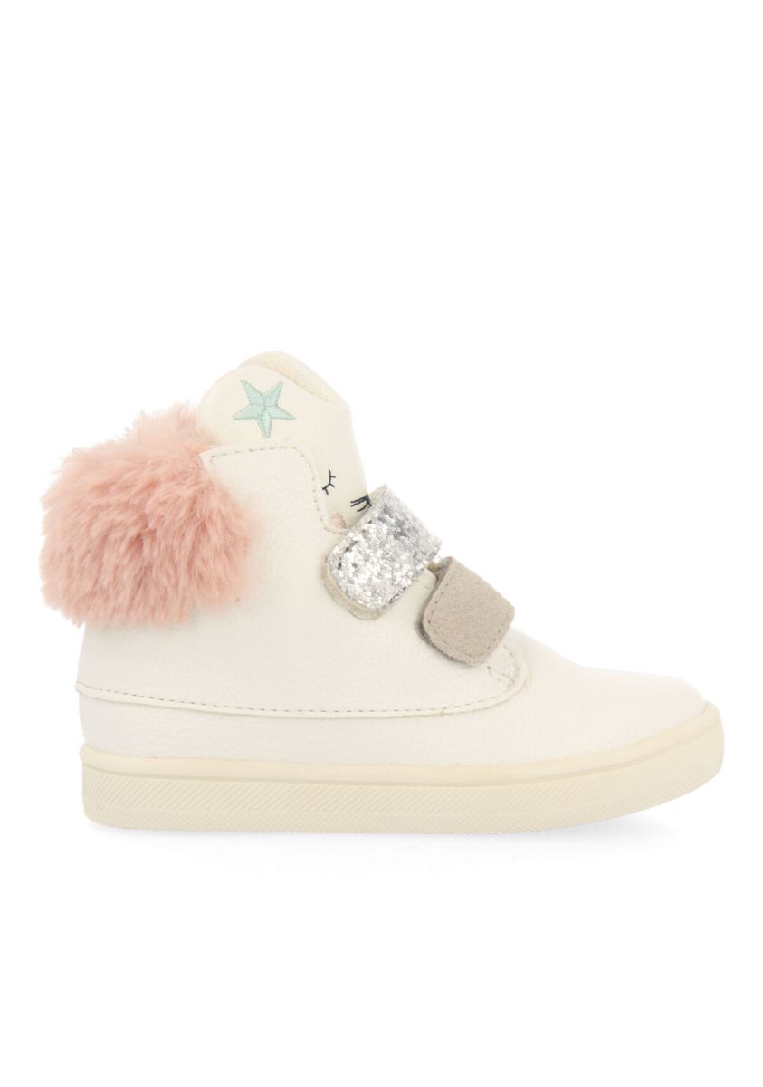 Sneakers tipo botÃ­n blanco para bebÃ© fiddown - BLANCO