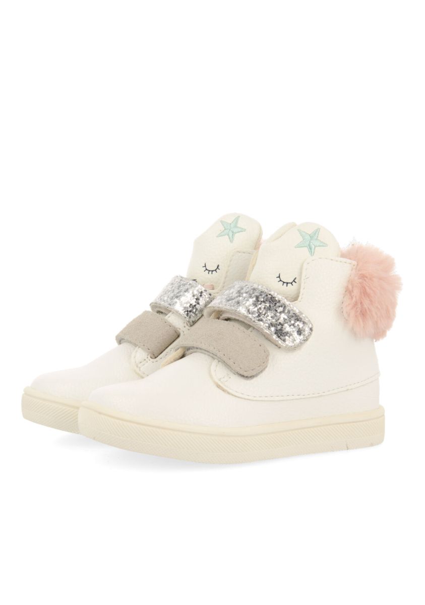 Sneakers tipo botÃ­n blanco para bebÃ© fiddown - BLANCO