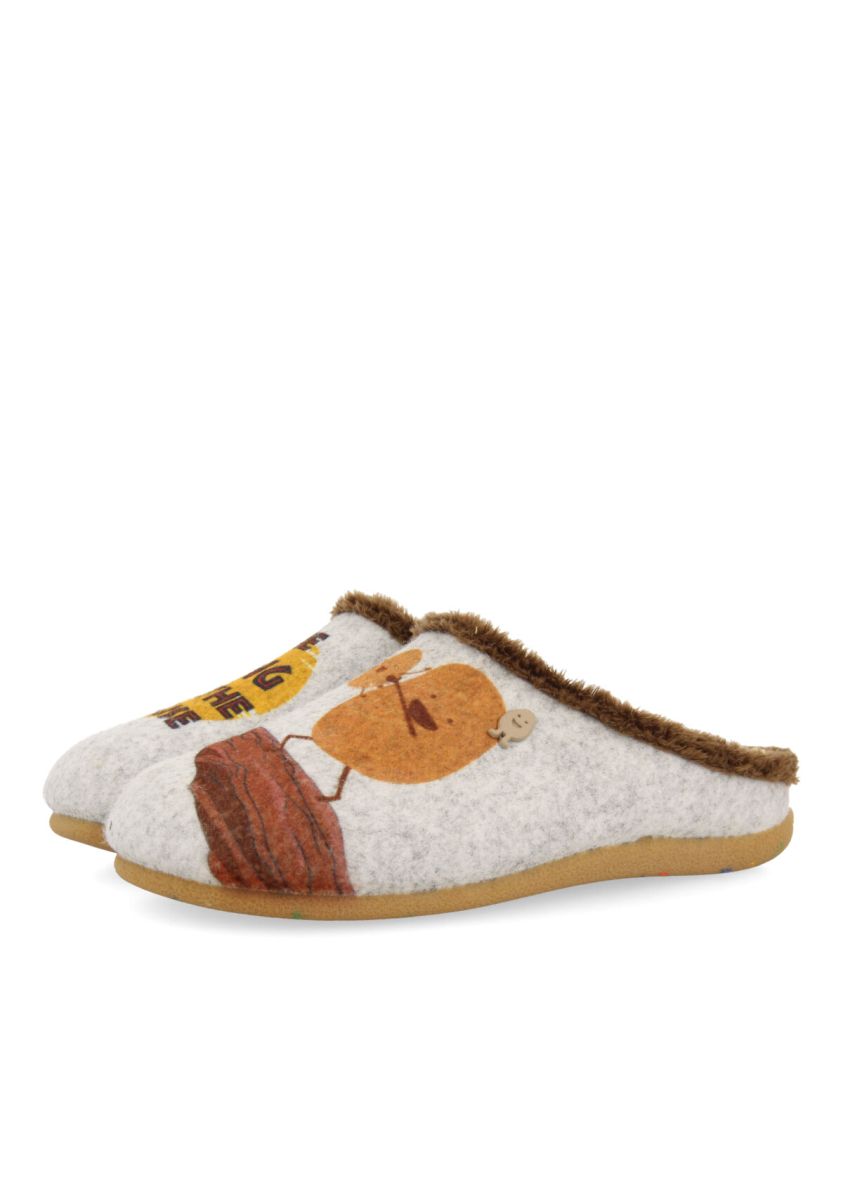 Zapatillas infantiles de estar por casa  hot potatoes clogh - GRIS